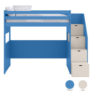 Cama Loft XL com Escadas de Arrumação – Muba Design