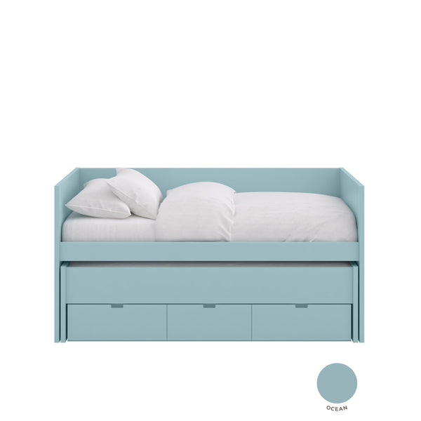 Cama Nido Móvel com Painel e Gavetas – Muba Design