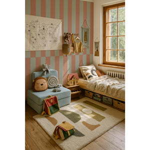 Papel de Parede Stripes green brown Upside down – Dekornik – imagem 2