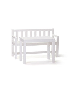 Conjunto Sofá e Mesa de Jardim Branco - Kids Concept - KidsR