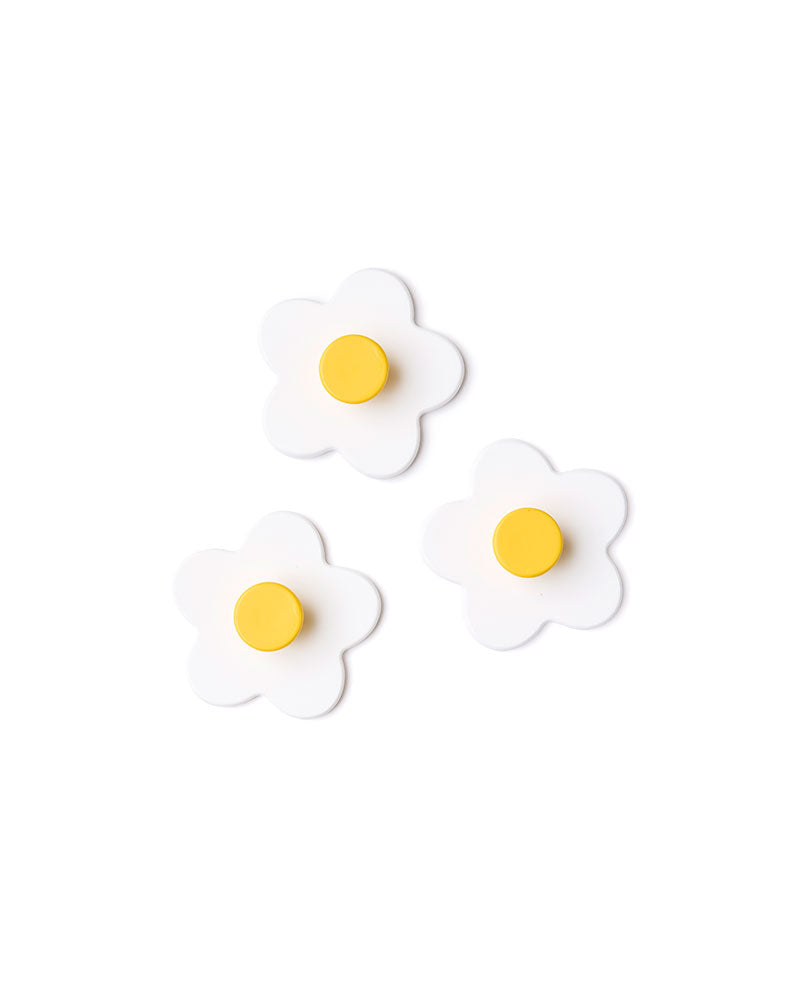 Cabides Flor Brancos 3 un. - Kids Concept - KidsR