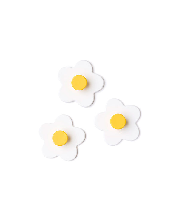 Cabides Flor Brancos 3 un. - Kids Concept - KidsR