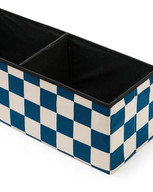 Pufe with Arrumação check Azul Petróleo 80 cm - Kids Concept - KidsR