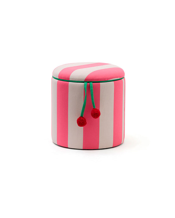 Pouffe cylinder with storage pink - Kids Concept - KidsR