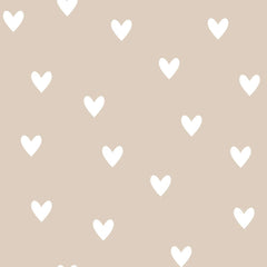 Papel de Parede Simple Hearts Beige – Dekornik – imagem 1