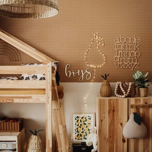 Papel de Parede Simple check pattern small cinnamon – Dekornik – imagem 2
