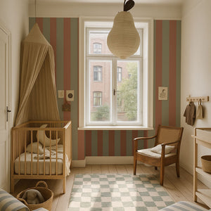 Papel de Parede Stripes green brown – Dekornik – imagem 2