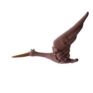 Cegonha de linho com coroa areia – Love Me Decoration