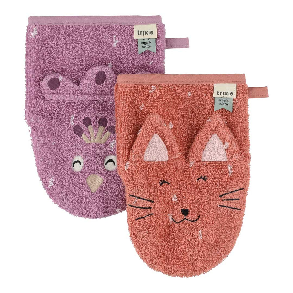 Luvas de Banho Pack de 2 - Mrs. Cat - Mrs. Peacock da Trixie - imagem principal