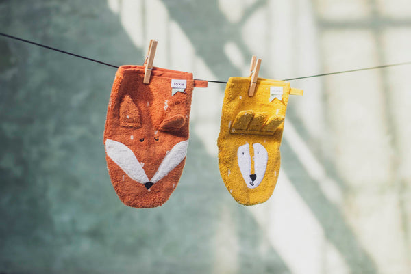 Luvas de Banho Pack de 2 - Mr. Lion - Mr. Fox da Trixie - vista 3