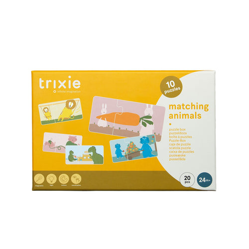 Caixa de Puzzles - Combinar Animais - 10 Duplas – Trixie – imagem principal