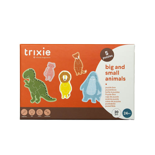 Caixa de Puzzles - Animais Grandes e Pequenos - 5 Puzzles – Trixie – imagem principal