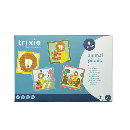 Caixa de Puzzles - Piquenique dos Animais - 4 Puzzles – Trixie – imagem principal