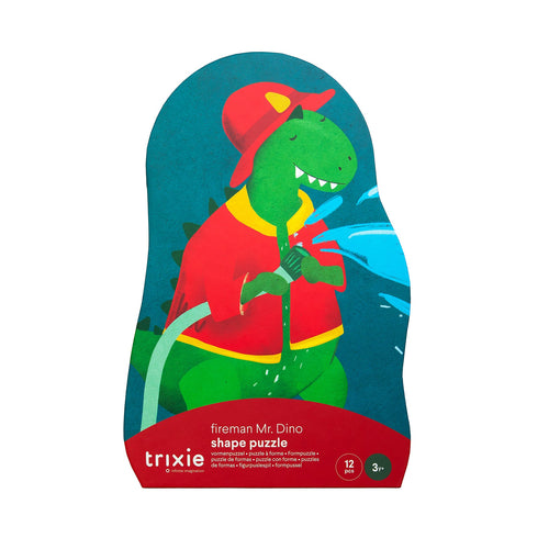 Puzzle de Formato - Bombeiro Mr. Dino - 12 Peças – Trixie – imagem principal