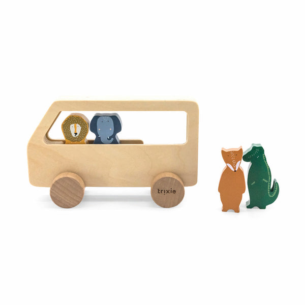 Autocarro com Animais em Madeira da Trixie - vista 2