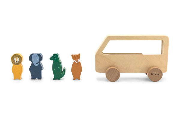 Autocarro com Animais em Madeira da Trixie - vista 3