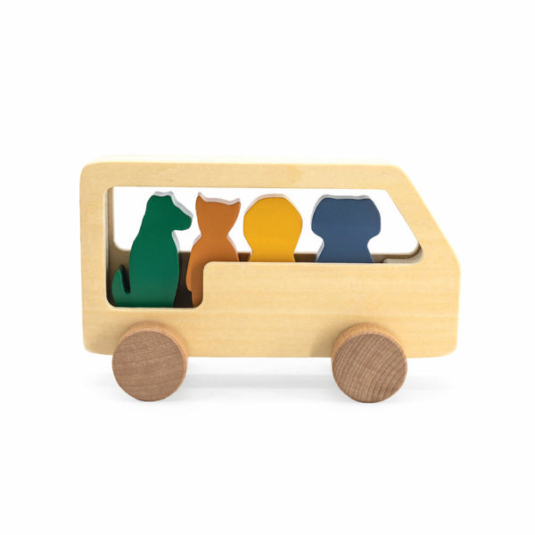 Autocarro com Animais em Madeira da Trixie - vista 4