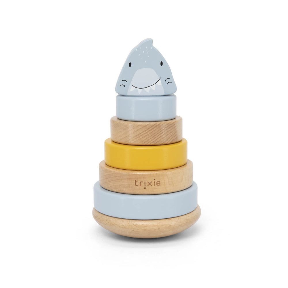 Brinquedo de Empilhar em Madeira - Mr. Shark da Trixie - imagem principal