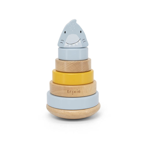 Brinquedo de Empilhar em Madeira - Mr. Shark da Trixie - imagem principal