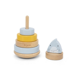 Brinquedo de Empilhar em Madeira - Mr. Shark da Trixie - vista 3