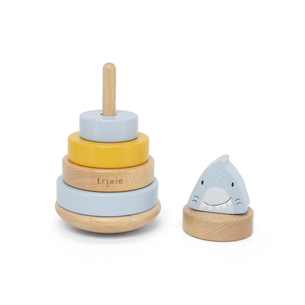 Brinquedo de Empilhar em Madeira - Mr. Shark da Trixie - vista 3