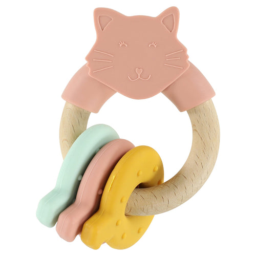 Argola de Atividades em Madeira e Silicone - Mrs. Cat – Trixie – imagem principal