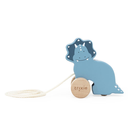 Brinquedo Pequeno de Puxar em Madeira - Mr. Triceratops – Trixie – imagem principal