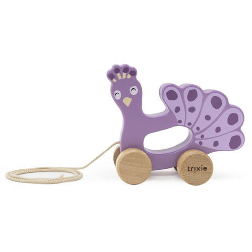 Brinquedo de Puxar em Madeira - Mrs. Peacock da Trixie - imagem principal