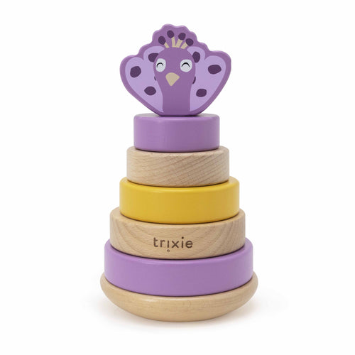 Brinquedo de Empilhar em Madeira - Mrs. Peacock da Trixie - imagem principal