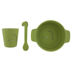 Conjunto de Refeição em Silicone - Mr. Dino da Trixie - imagem principal