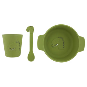 Conjunto de Refeição em Silicone - Mr. Dino da Trixie - imagem principal