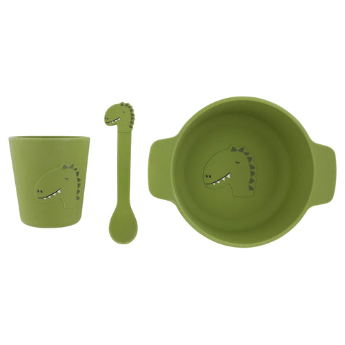Conjunto de Refeição em Silicone - Mr. Dino da Trixie - imagem principal
