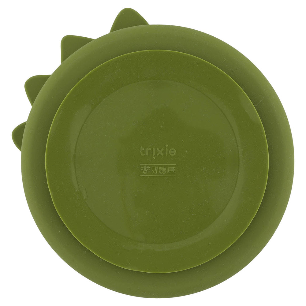 Prato de Silicone com Divisórias e Ventosa - Mr. Dino da Trixie - imagem principal