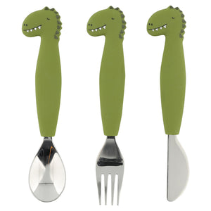 Conjunto de Talheres em Silicone Pack 3 - Mr. Dino da Trixie - imagem principal