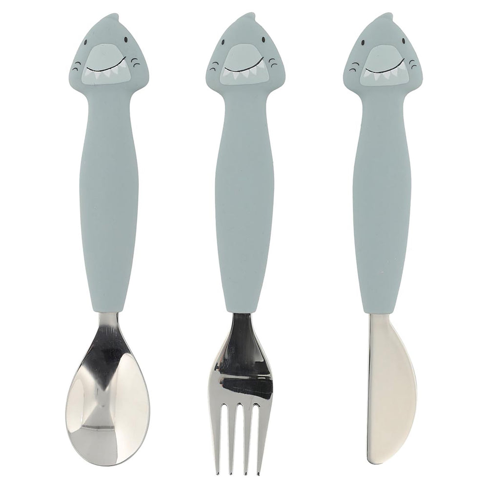 Conjunto de Talheres em Silicone Pack 3 - Mr. Shark da Trixie - imagem principal