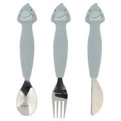 Conjunto de Talheres em Silicone Pack 3 - Mr. Shark da Trixie - imagem principal