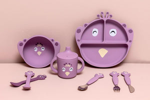 Conjunto de Talheres em Silicone Pack 3 - Mrs. Peacock da Trixie - vista 5