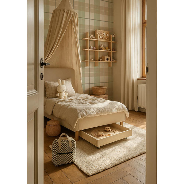 Papel de Parede Check maxi beige green – Dekornik – imagem 2