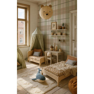 Papel de Parede Check maxi beige green – Dekornik – imagem 3