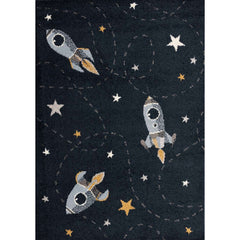 Tapete Foguetes Rápidos 120x170cm, 120 x 170 cm - multicolorido - Yellow Tipi