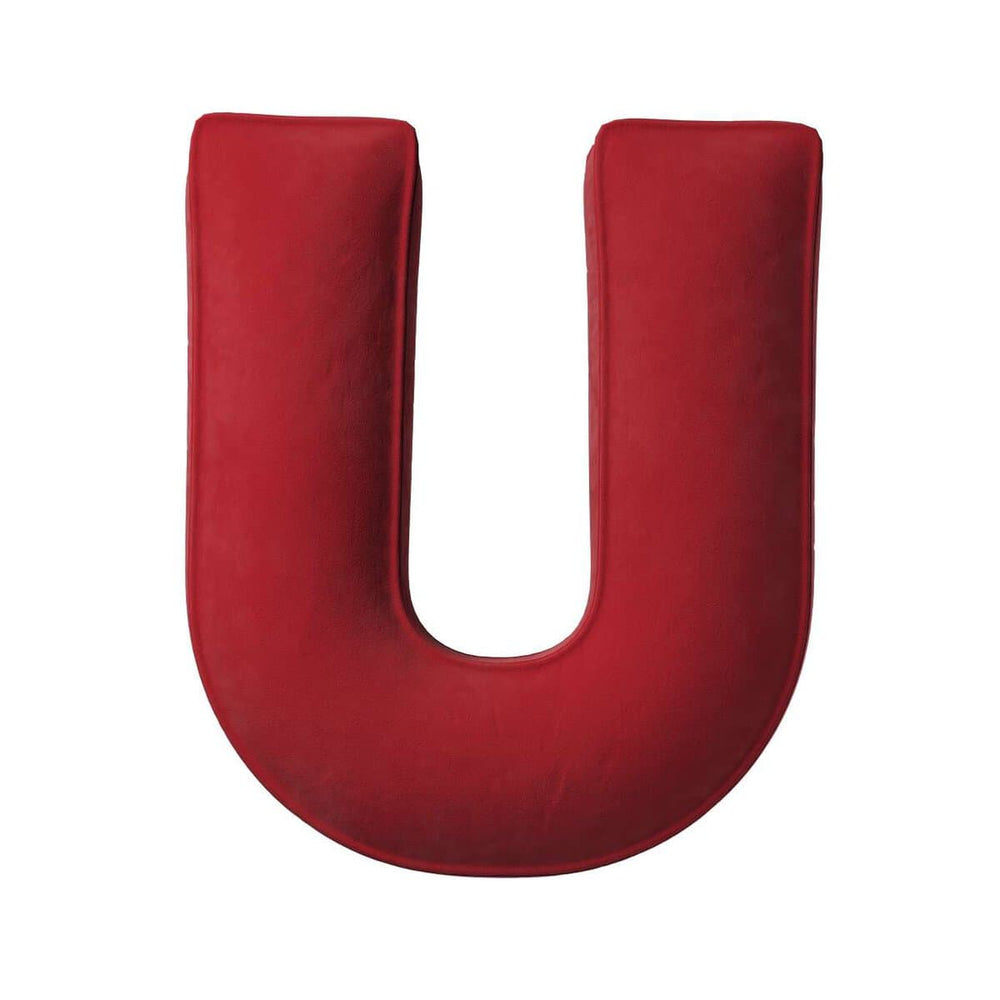 Almofada de letra U, 35x40cm (Posh Velvet) - vermelho cereja - Yellow Tipi