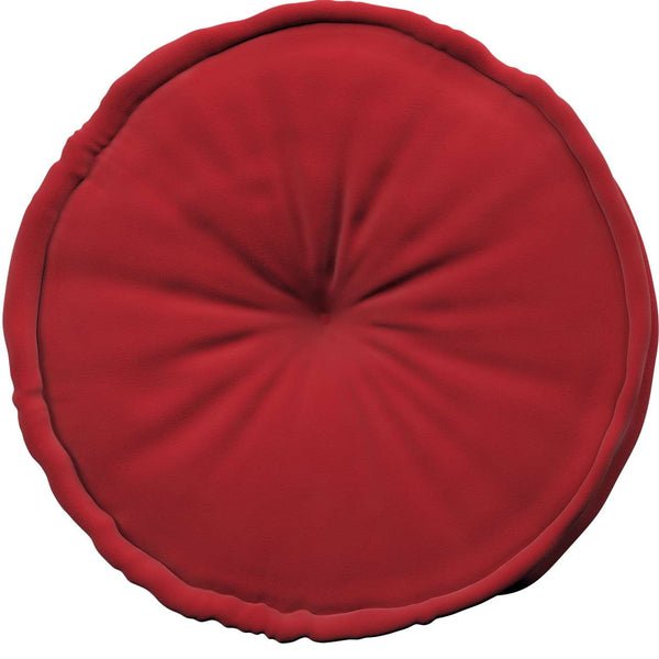 Puff francês, 50x13cm (Posh Velvet) - vermelho cereja - Yellow Tipi - vista 3