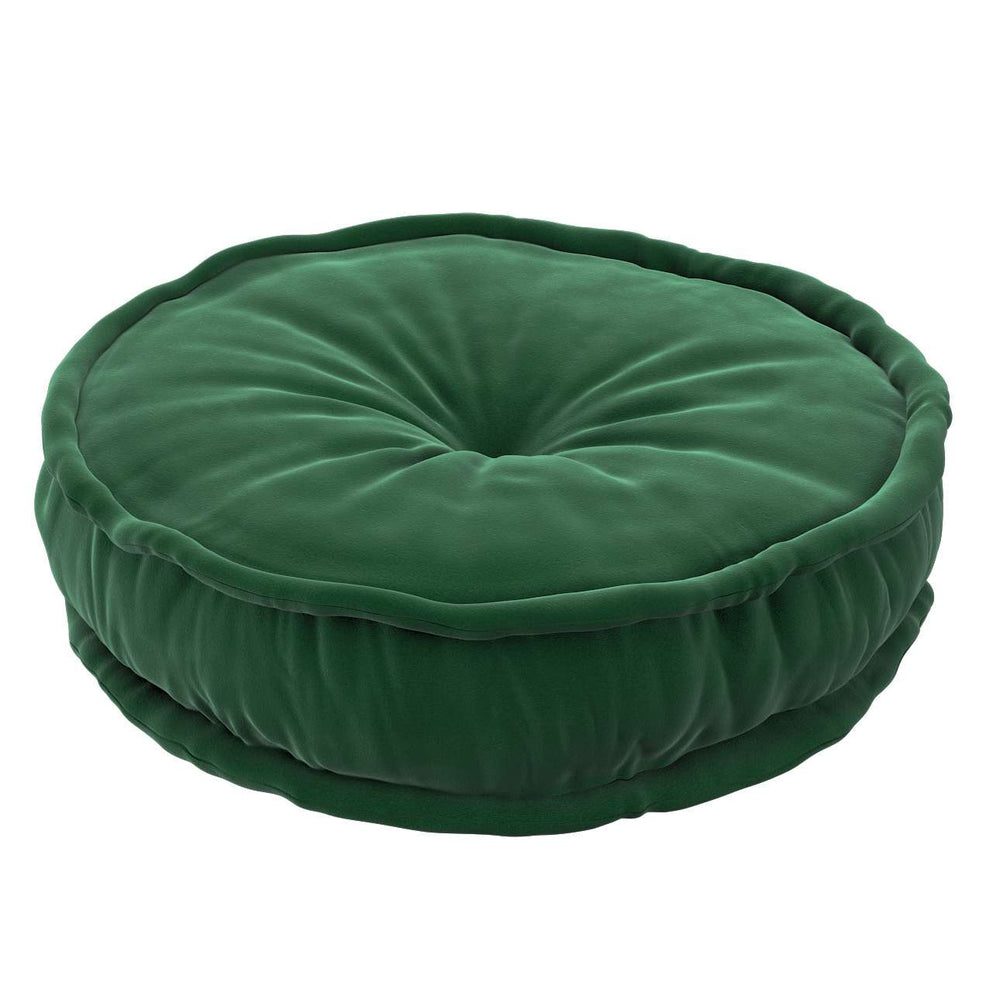 Puff francês, 50x13cm (Posh Velvet) - verde floresta - Yellow Tipi