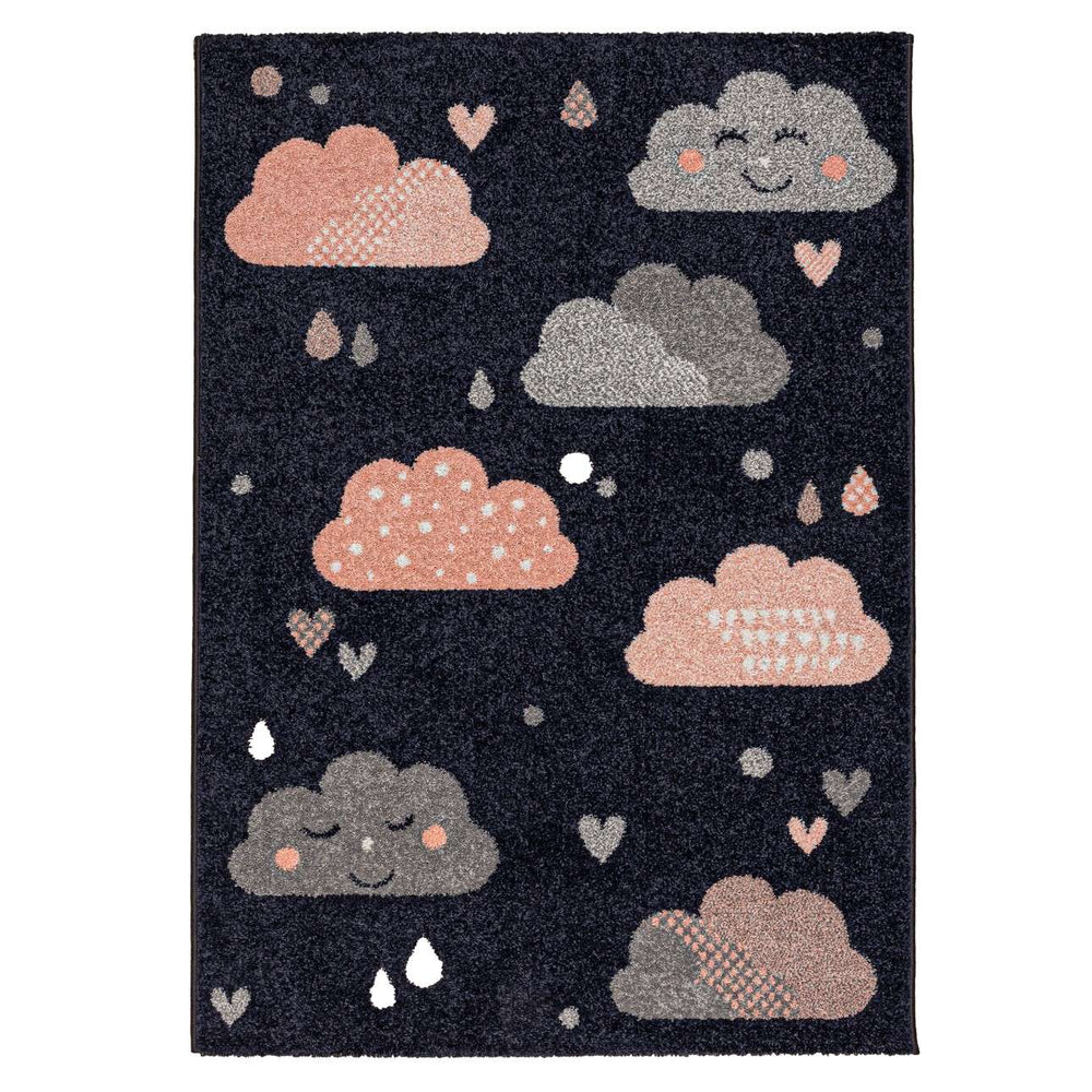 Tapete Chuva de Verão 120x170cm, 120x170x1cm - preto - Yellow Tipi