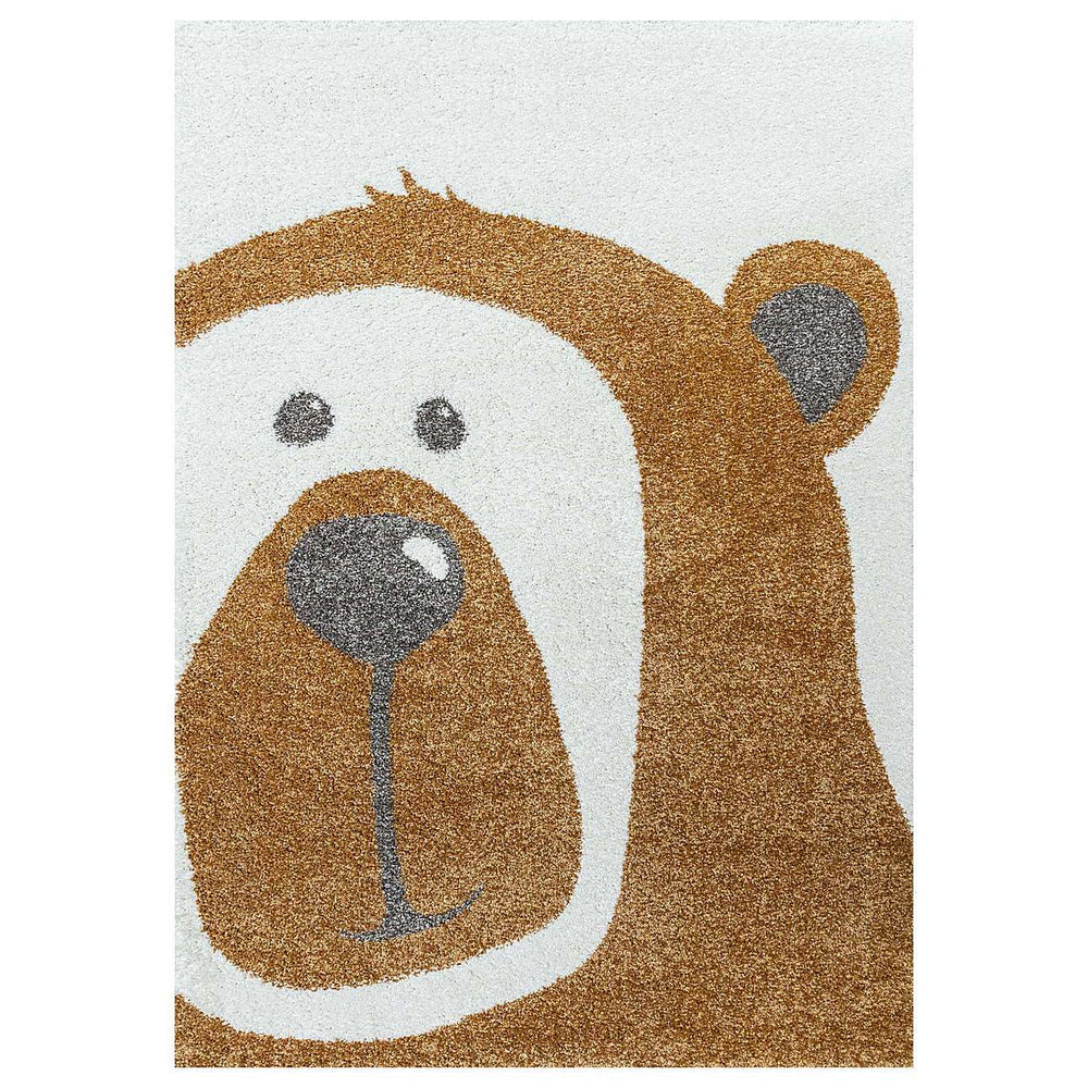 Tapete Grande Urso de Peluche 160x230cm, 160x230x1cm - castanho - Yellow Tipi