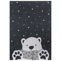 Tapete Urso Branco 120x170cm, 120x170x1cm - preto - Yellow Tipi