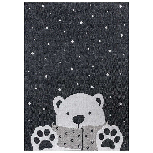 Tapete Urso Branco 120x170cm, 120x170x1cm - preto - Yellow Tipi
