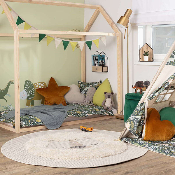 Tapete Leão Adormecido 150cm, 150x150x1cm - cinzento - Yellow Tipi - vista 4
