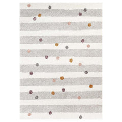 Tapete Riscas e Bolinhas bege 160x230cm - Yellow Tipi