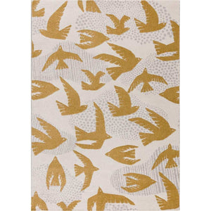 Tapete Pássaros Amarelos 120x170cm - Yellow Tipi